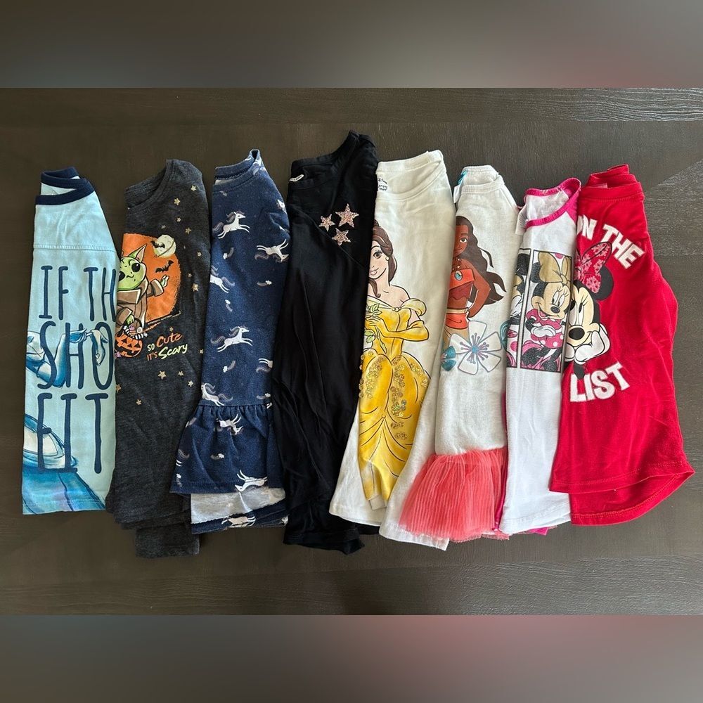 Assorted Disney and Graphic Print Long Sleeve T-Shirts size 6X